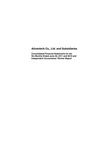 Thumbnail Advantech Half-year Report 2011-h1