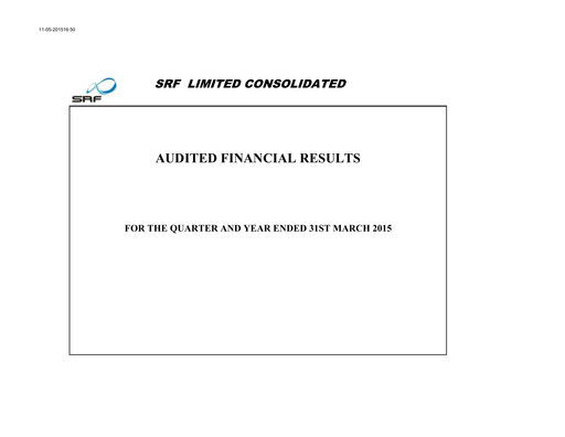 Thumbnail SRF Limited Financial Statement 2014-2015