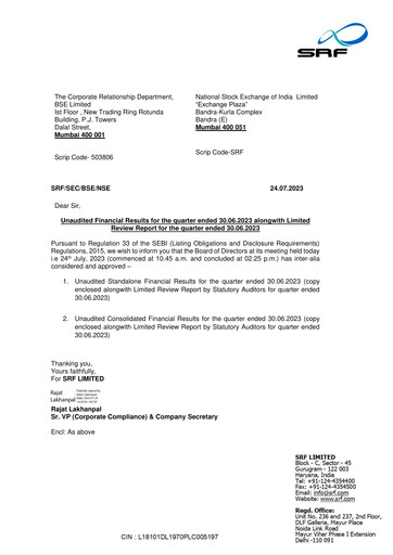 Thumbnail SRF Limited Quarterly Report 2023-q1