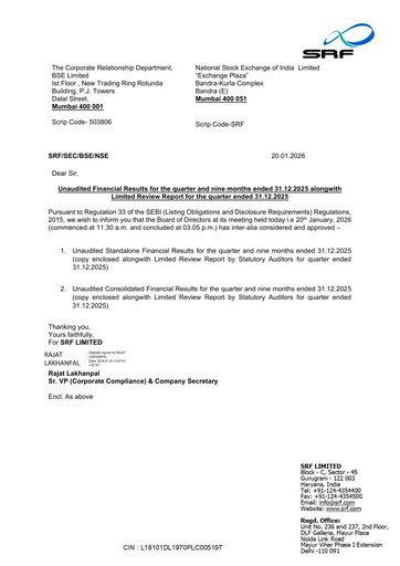 Thumbnail SRF Limited Quarterly Report 2025-q3