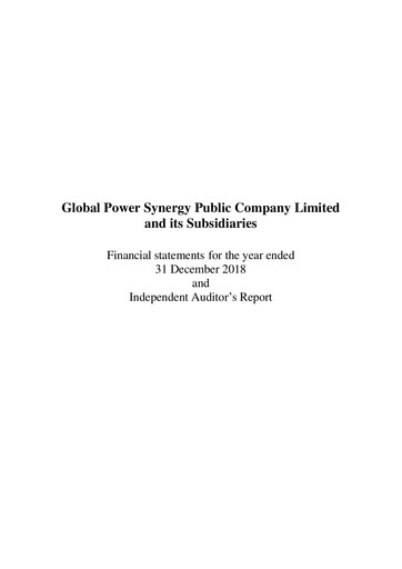 Thumbnail Global Power Synergy Financial Statement 2018