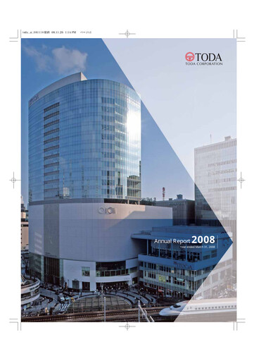 Thumbnail TODA corp Annual Report 2008