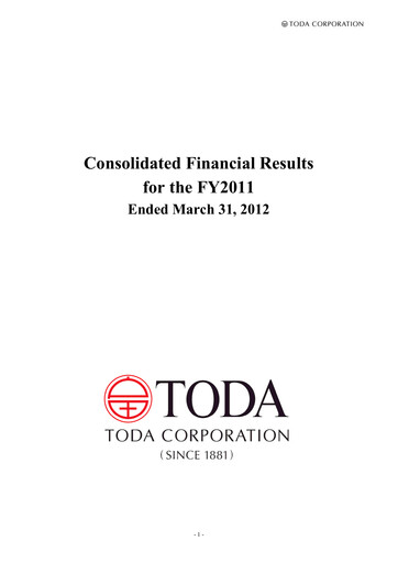 Thumbnail TODA corp Financial Statement fy2011