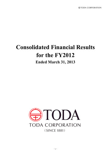 Thumbnail TODA corp Financial Statement fy2012