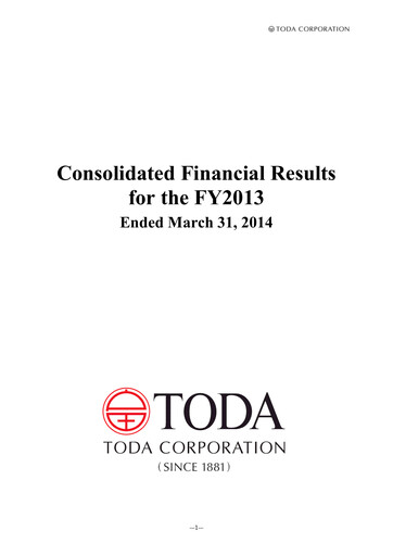 Thumbnail TODA corp Financial Statement fy2013