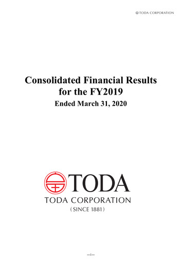 Thumbnail TODA corp Financial Statement fy2019