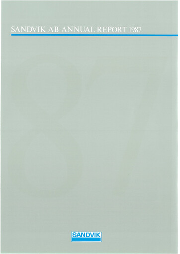 Thumbnail Sandvik Annual Report 1987