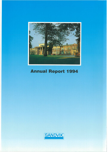 Thumbnail Sandvik Annual Report 1994