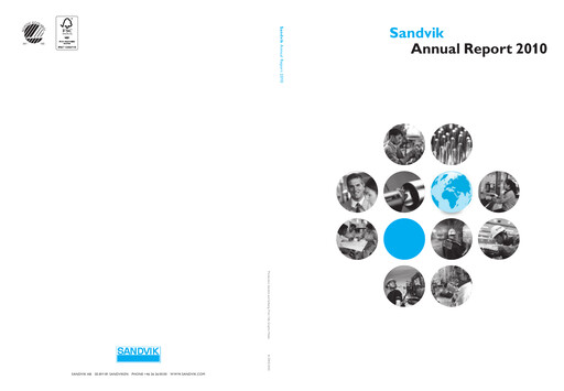 Thumbnail Sandvik Annual Report 2010