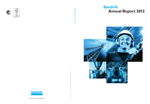 Thumbnail Sandvik Annual Report 2012