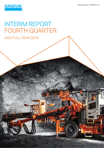 Miniature Sandvik Bilan financier 2016