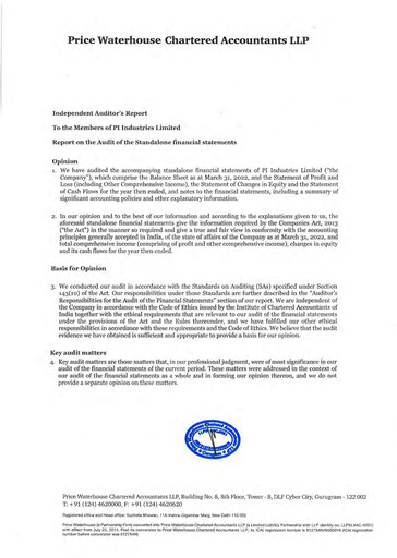 Thumbnail PI Industries Financial Statement 2022