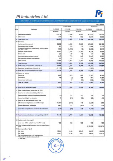 Miniature PI Industries Bilan financier 2026