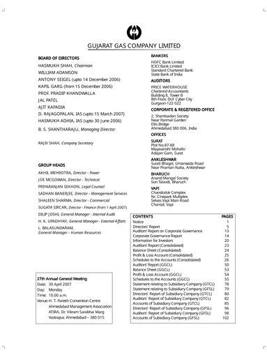 Vorschaubild Gujarat Gas
 Jahresbericht 2006