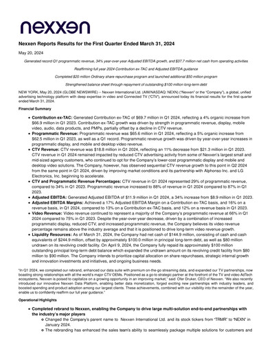 Thumbnail Nexxen Financial Report 2024-q1