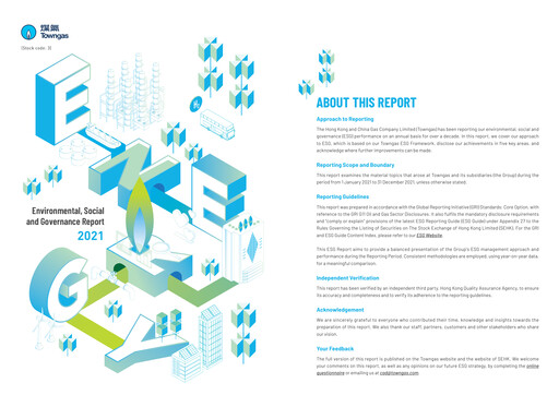 Vorschaubild Hong Kong and China Gas
 ESG-Bericht 2021