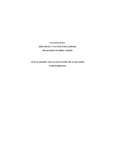 Thumbnail Barinthus Biotherapeutics Annual Report 2021