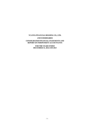Thumbnail Yuanta Financial Holding Financial Statement 2014