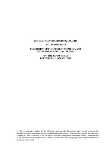 Thumbnail Yuanta Financial Holding Financial Statement 2021