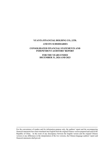 Thumbnail Yuanta Financial Holding Financial Statement 2024