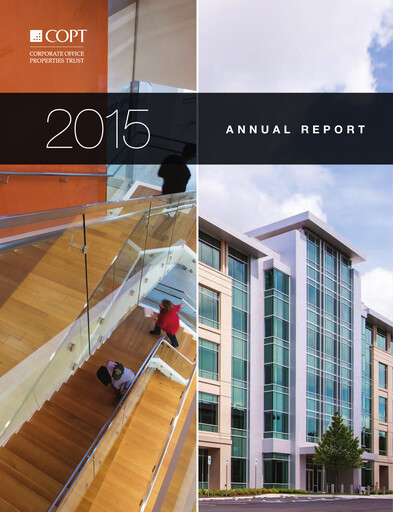 Thumbnail COPT Defense Properties Annual Report 2015