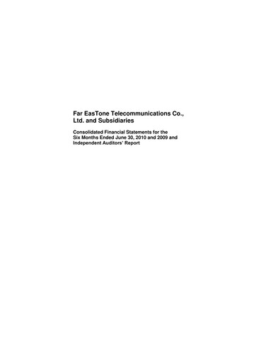Thumbnail Far EasTone
 Half-year Report 2010-h1