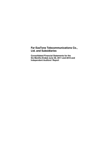 Thumbnail Far EasTone
 Half-year Report 2011-h1