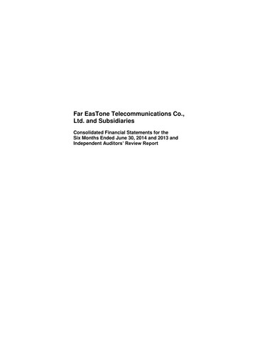 Thumbnail Far EasTone
 Half-year Report 2014-h1