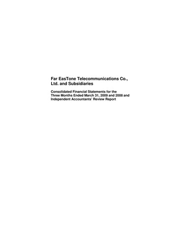 Thumbnail Far EasTone
 Quarterly Report 2009-q1