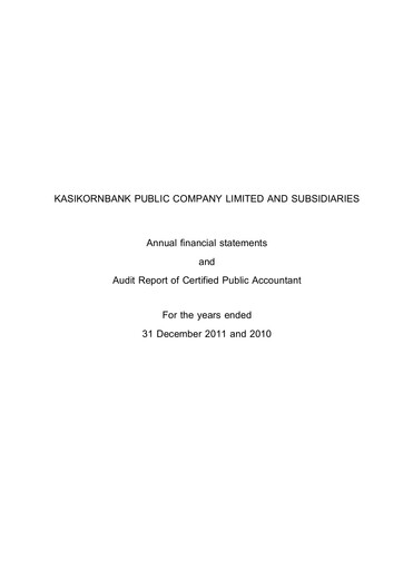 Thumbnail Kasikornbank Financial Statement 2011
