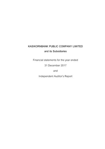Thumbnail Kasikornbank Financial Statement 2017