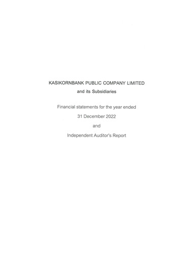 Thumbnail Kasikornbank Financial Statement 2022