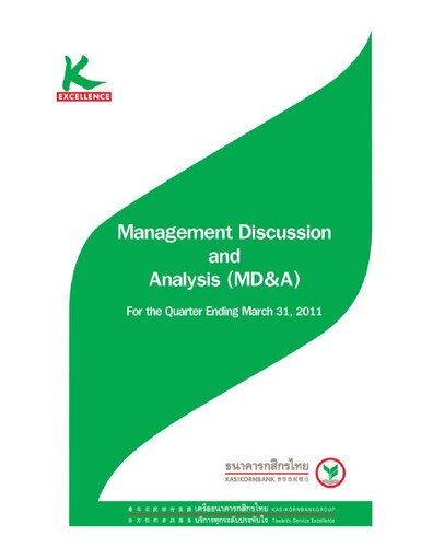 Vorschaubild Kasikornbank Quartalsbericht 2011-q1