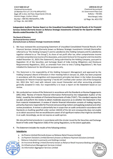 Thumbnail Jio Financial Services Quarterly Report 2023-q3