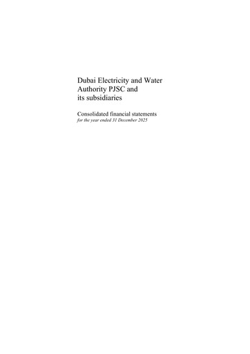 Thumbnail Dubai Electricity and Water Authority (DEWA) Financial Statement 2025