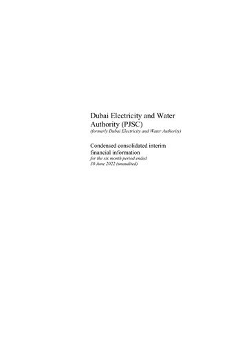Thumbnail Dubai Electricity and Water Authority (DEWA) Half-year Report 2022-h1