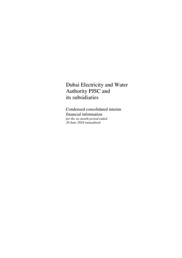 Thumbnail Dubai Electricity and Water Authority (DEWA) Half-year Report 2024-h1