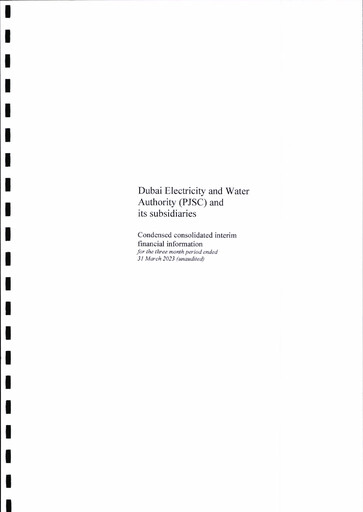Thumbnail Dubai Electricity and Water Authority (DEWA) Quarterly Report 2023-q1