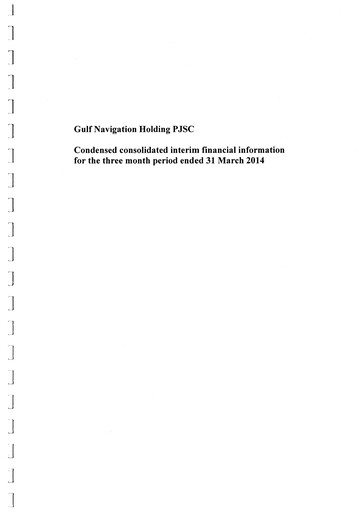 Thumbnail Gulf Navigation Holding Quarterly Report 2014-q1