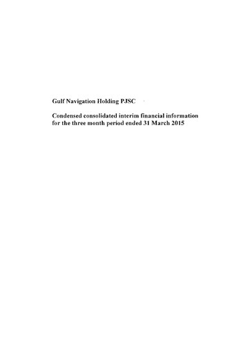 Thumbnail Gulf Navigation Holding Quarterly Report 2015-q1