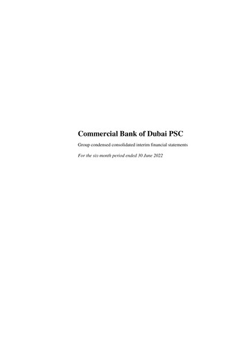 Thumbnail Commercial Bank of Dubai Half-year Report 2022-h1