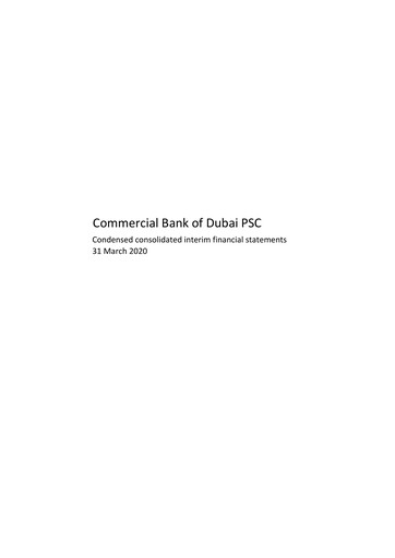 Vorschaubild Commercial Bank of Dubai Quartalsbericht 2020-q1