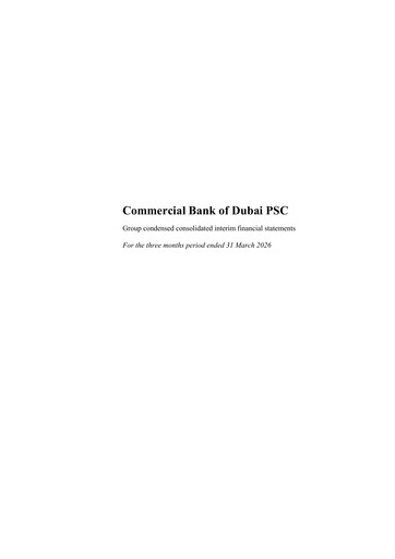 Thumbnail Commercial Bank of Dubai Quarterly Report 2026-q1