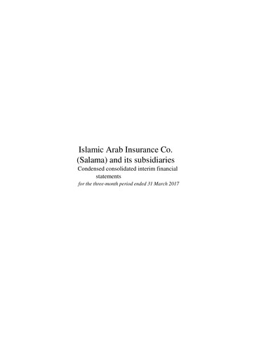 Thumbnail Islamic Arab Insurance Quarterly Report 2017-q1
