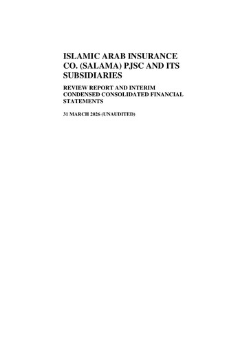 Thumbnail Islamic Arab Insurance Quarterly Report 2026-q1