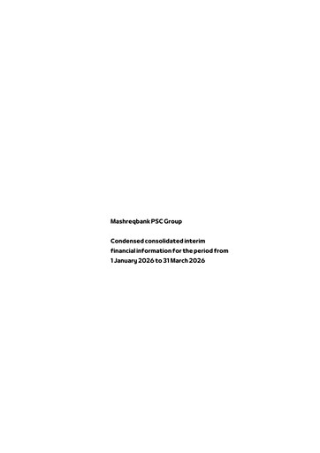 Thumbnail Mashreqbank Quarterly Report 2026-q1