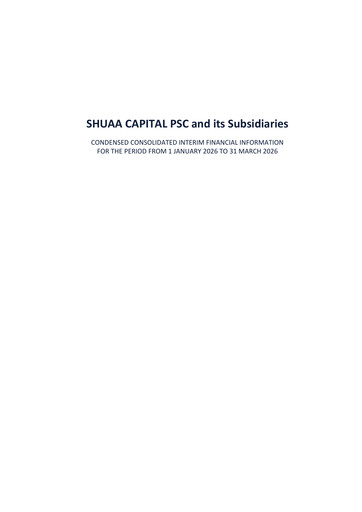 Miniature SHUAA Capital Rapport trimestriel 2026-q1