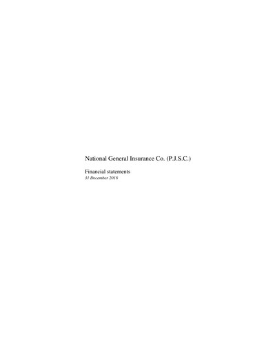 Thumbnail National General Insurance Company Financial Statement 2018