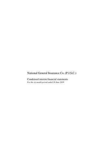 Thumbnail National General Insurance Company Half-year Report 2018-h1