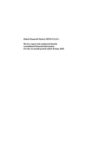 Thumbnail Dubai Financial Market (DFM) Financial Statement 2025-h1
